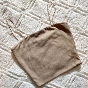 Love Tree tan crop top